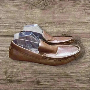 Aldo Brown Leather Loafers 10.5 Old Money Aesthetic Quiet Luxury Driving Shoes
